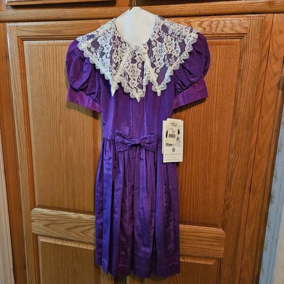 Jessica McClintock Other - Jessica McClintock Gunne Sax Purple Moire Dress 12Girls